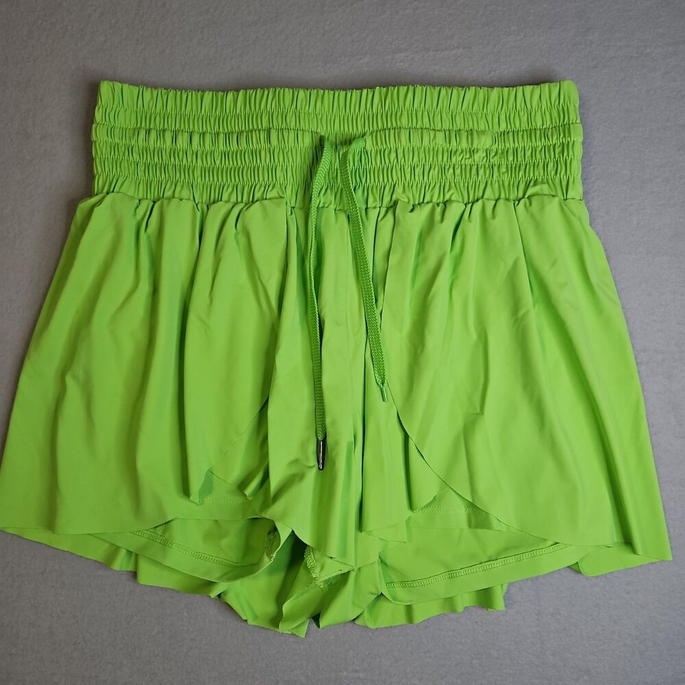 Unbranded Elastic Pull-On Green L Arobic Shorts
